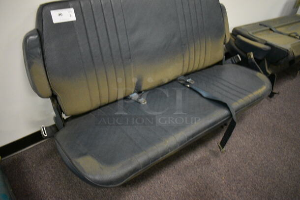 2 Black Leather Two Passenger Seat .  2 Times Your Bid! (Main Building) - Image 2 of 6