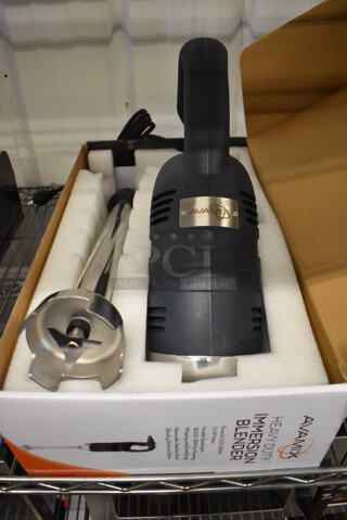 BRAND NEW SCRATCH AND DENT! AvaMix IB850AV 928PIBPP850 Stainless Steel Commercial 18" Shaft Immersion Blender. 120 Volts, 1 Phase. Tested and Working!