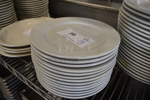 13 White Ceramic Plates. 9.5x9.5x1. 13 Times Your Bid! - Image 3 of 4
