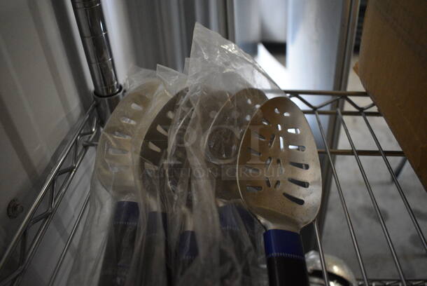 5 BRAND NEW IN BOX! Metal Straining Serving Spoons. 16". 5 Times Your Bid! - Image 2 of 2
