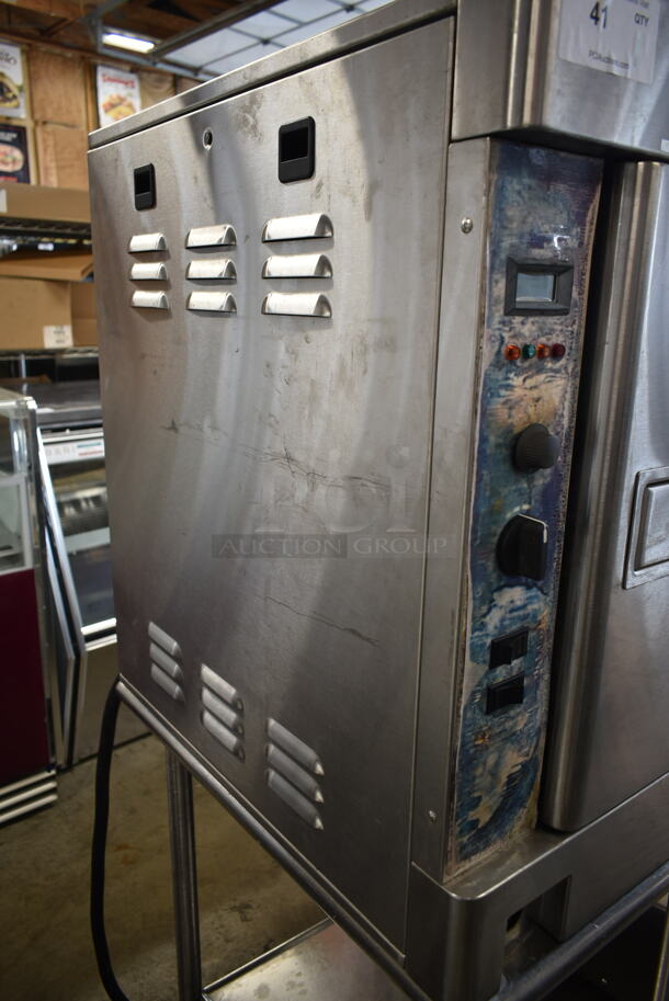 Cleveland Stainless Steel Commercial Countertop Electric Powered Single Deck Steam Cabinet on Table w/ Under Shelf. 250 Volts, 3 Phase. - Image 5 of 10