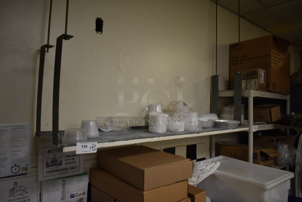 ALL ONE MONEY! Lot of Various Items on 3 Tiers Including Paper Products. (dish room) - Image 2 of 2