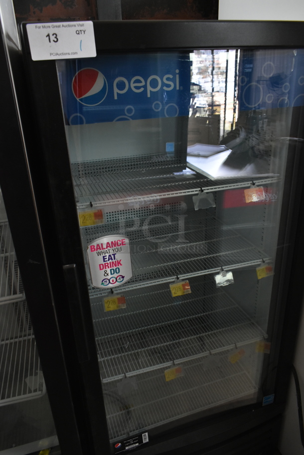 IDW G-10-F334B-HC ENERGY STAR Metal Commercial Single Door Reach In Cooler Merchandiser w/ Poly Coated Racks. 115 Volts, 1 Phase. Tested and Working! - Image 2 of 4