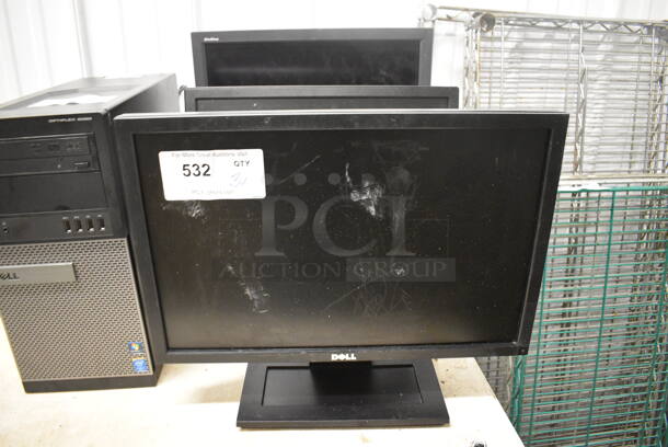 3 Various Dell Computer Towers. Includes 19". 3 Times Your Bid! - Image 1 of 4