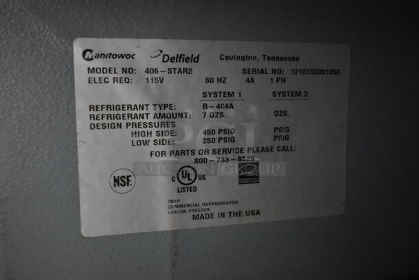 Delfield 406-STAR2 Stainless Steel Commercial Single Door Undercounter Cooler on Commercial Casters. 115 Volts, 1 Phase. Tested and Working! - Image 5 of 5