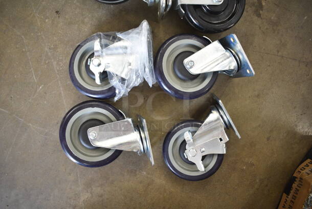 Box of 8 BRAND NEW SCRATCH AND DENT! Commercial Casters - Image 5 of 7