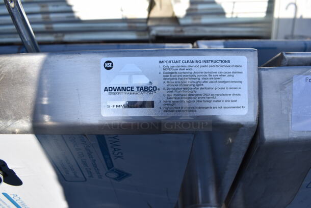 BRAND NEW SCRATCH AND DENT! Advance Tabco FS-FMM-100FV Stainless Steel 16 Gauge Multi Station Hand Sink w/ 5 Faucets, 5 Foot Pedals and Under Shelf. 100x18.5x44 - Image 4 of 8