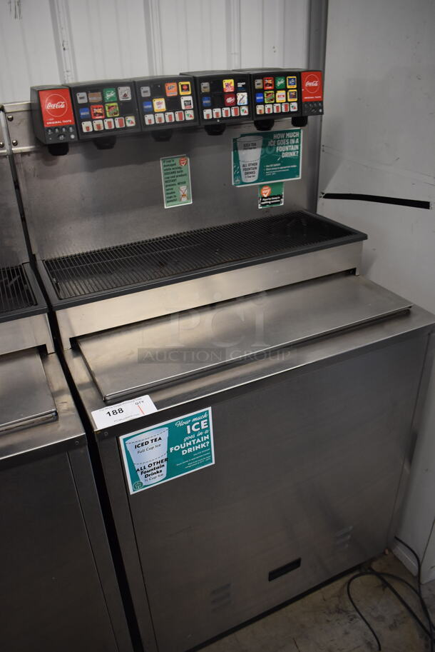 Stainless Steel Commercial 5 Head Carbonated Beverage Machine on Ice Bin. 30x25x56 - Image 2 of 5