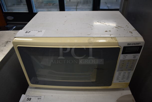Sharp R-230HW Metal Countertop Microwave Oven w/ Plate. 120 Volts, 1 Phase. - Image 1 of 5