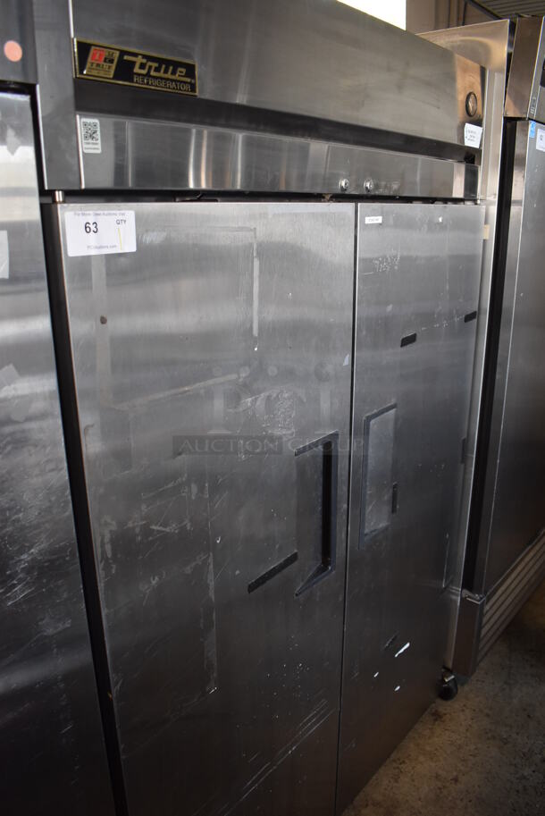 2011 True TG2R-2S ENERGY STAR Stainless Steel Commercial 2 Door Reach In Freezer w/ Poly Coated Racks. 115 Volts, 1 Phase. Tested and Working! - Image 1 of 6