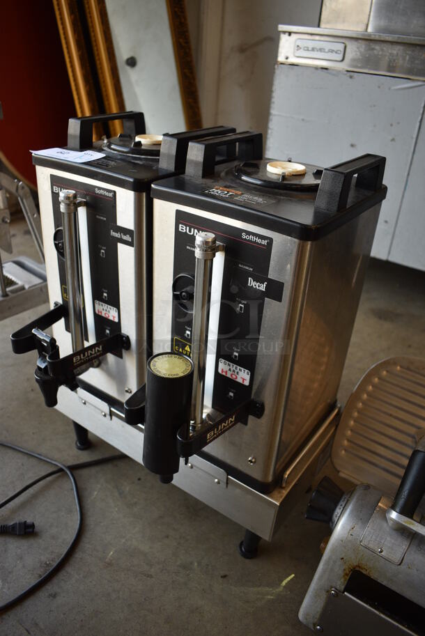 2014 Bunn 2SH STAND Stainless Steel Commercial Countertop Stand w/ 2 Bunn SH SERVER Metal Servers. 120 Volts, 1 Phase. 19x16x25. Tested and Working! - Image 2 of 7