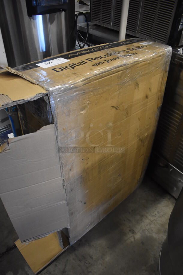 BRAND NEW IN BOX! AvaWeigh FS500TW Stainless Steel Commercial Floor Style 500 lb. Digital Receiving Scale with Tower Display. Missing Hardware. Tested and Working! - Image 3 of 5