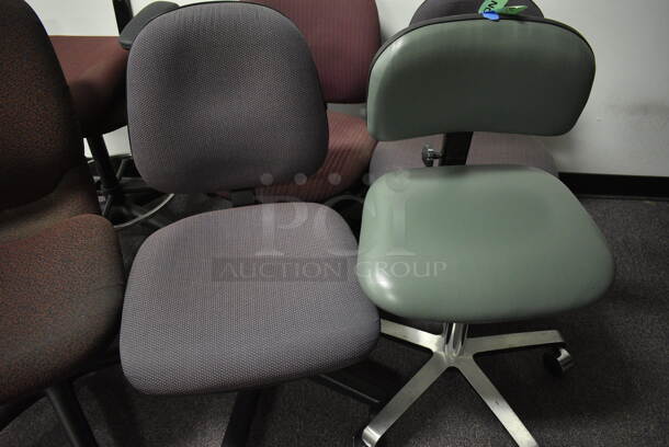  6 office chairs in a variety of colors.  6 Times Your Bid! (Main Building) - Image 6 of 6