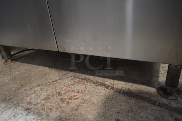 Belshaw 634 Stainless Steel Commercial Electric Powered Donut Fryer w/ Dough Dropper w/ Motor, Hopper and Plunger. 208/240 Volts, 3 Phase.  - Image 9 of 11