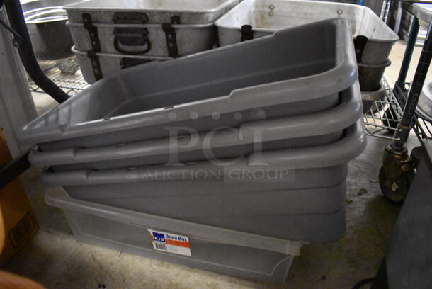 ALL ONE MONEY! Lot of 6 Various Baskets, 3 Gray Poly Bins and Clear Poly Bin - Image 4 of 4