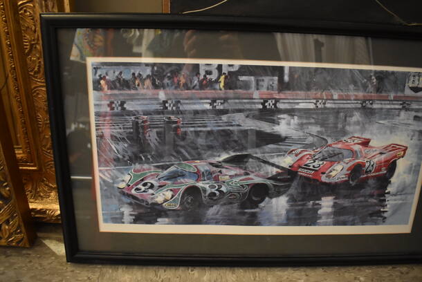 Framed Picture of Racing in the Rain. - Image 4 of 8
