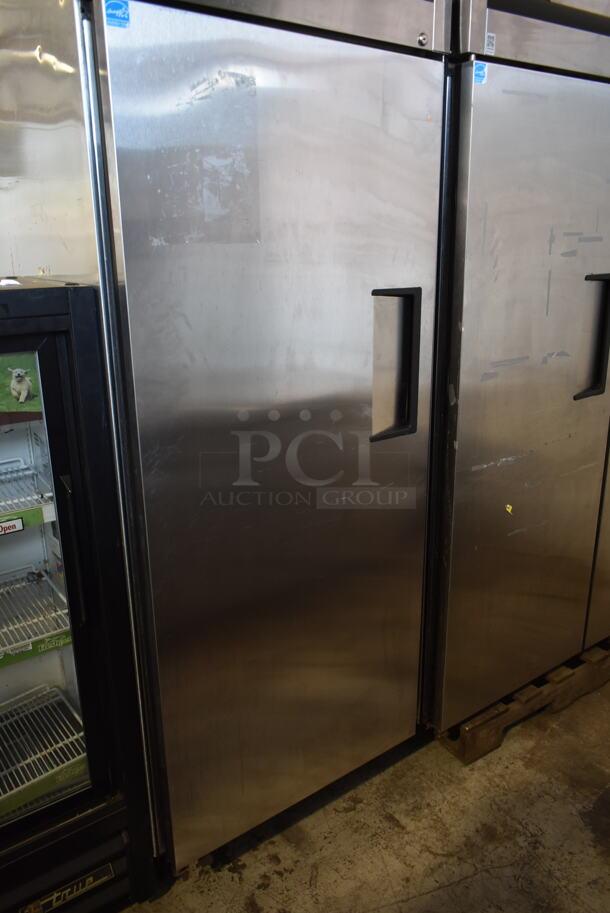 2015 True TG1R-1S ENERGY STAR Stainless Steel Commercial Single Door Reach In Cooler w/ Poly Coated Racks. 115 Volts, 1 Phase. Tested and Working! - Image 3 of 6