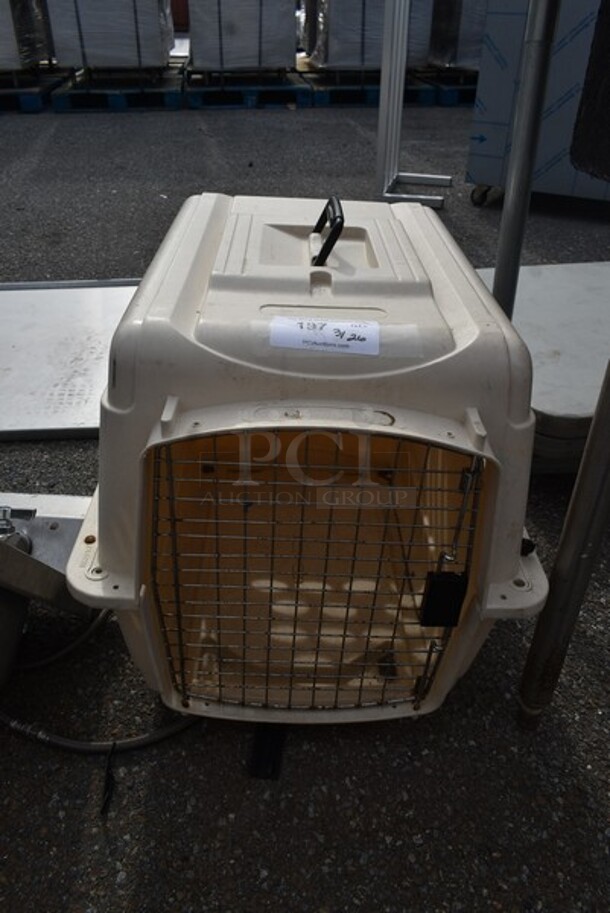 Tan Poly Animal Cage. - Image 1 of 4