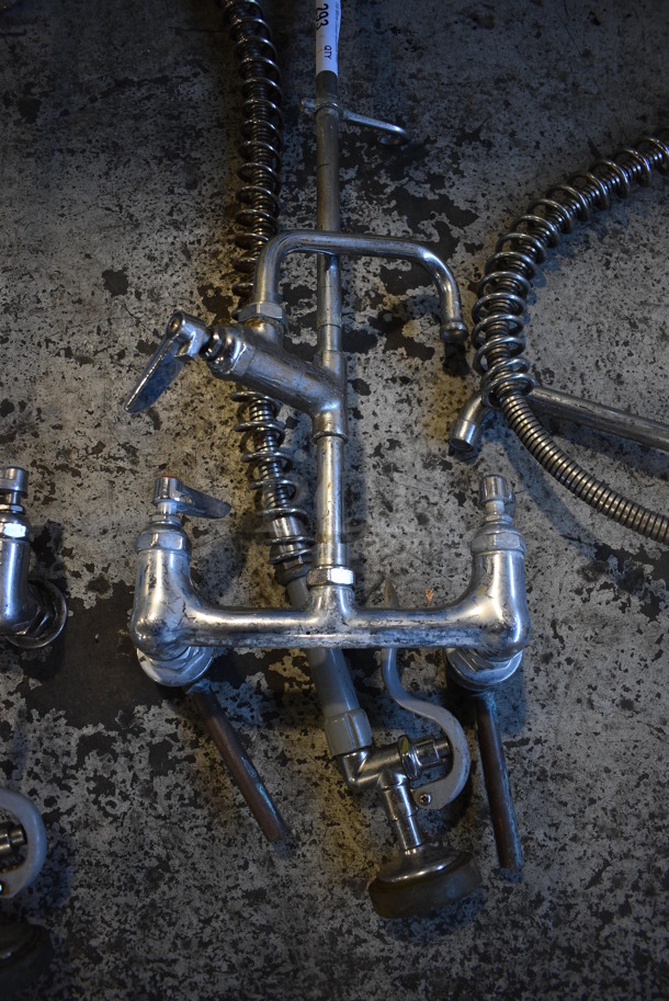 Metal Commercial Spray Nozzle Attachment w/ Faucet and Handles - Image 2 of 3