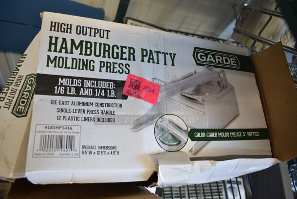 BRAND NEW SCRATCH AND DENT! Garde 181HP1416 High-Output 1/4 lb. and 1/6 lb. Hamburger Patty Molding Press - Image 2 of 3