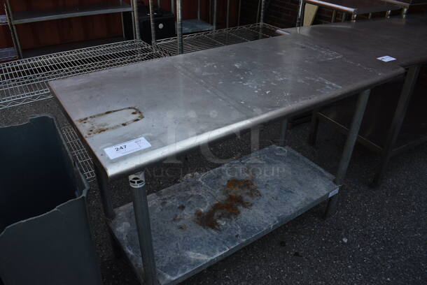 Stainless Steel Table w/ Metal Under Shelf. 48x24x34 - Image 4 of 4