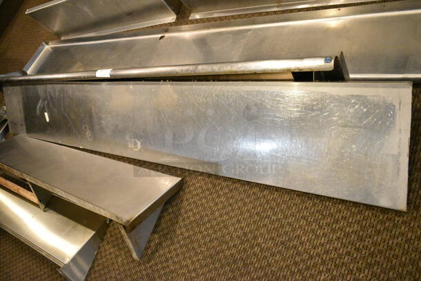 8 Various Metal Shelves. Includes 112x12x2. 8 Times Your Bid! (secondary dining room)  - Image 4 of 9