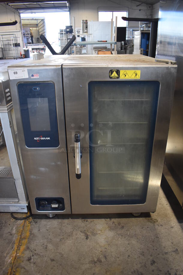 LATE MODEL! Alto Shaam CTP10-10E Stainless Steel Commercial Electric Powered Combitherm Convection Oven. 208-240 Volts, 3 Phase. 36x35x45
