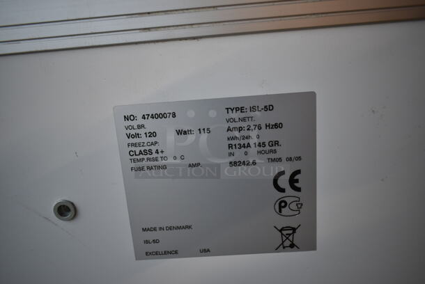 Excellence ISL-5D Metal Freezer Merchandiser on Commercial Casters. 115 Volts, 1 Phase. Tested and Working! - Image 7 of 8
