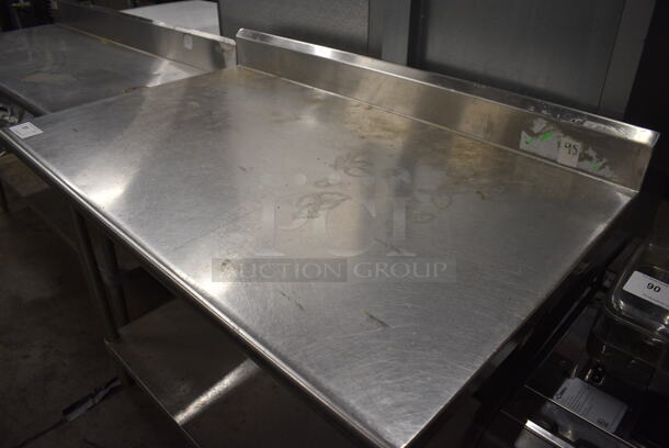 Stainless Steel Table w/ Back Splash and Under Shelf. 48x30x40 - Image 2 of 3