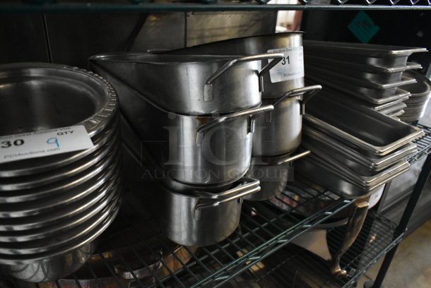 7 Metal Pans w/ Handles. 6x20x5, 6x20x3.5. 7 Times Your Bid! - Image 3 of 3