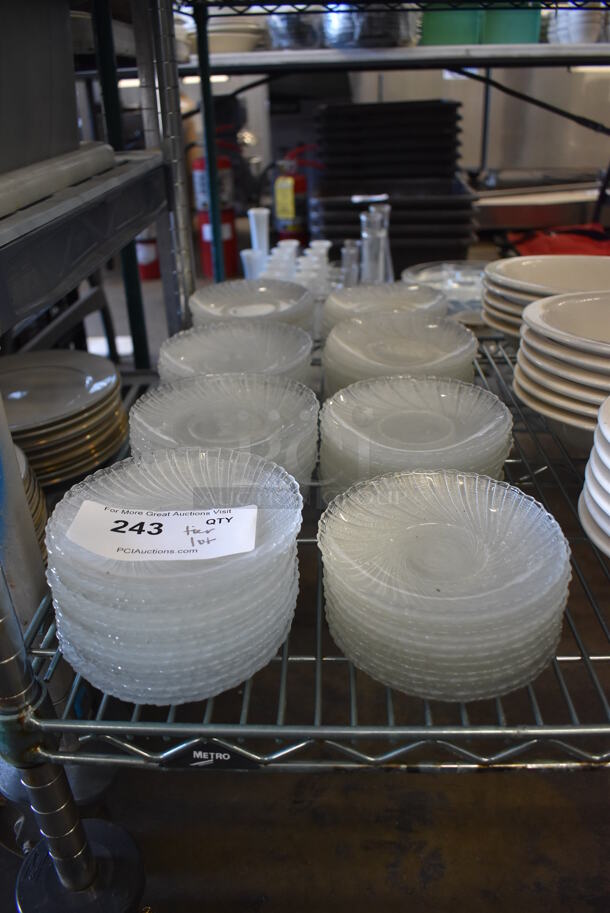 ALL ONE MONEY! Tier Lot of Various Items Including Glass Saucers, Ceramic Plates and Metal Dishes - Image 5 of 10