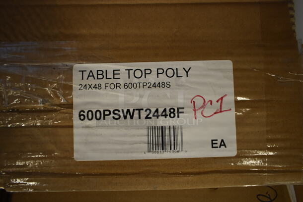 BRAND NEW SCRATCH AND DENT! Regency 600PSWT2448F 24" x 48" Poly Table Top for 24" x 48" Poly Top Table without Backsplash - Image 2 of 3