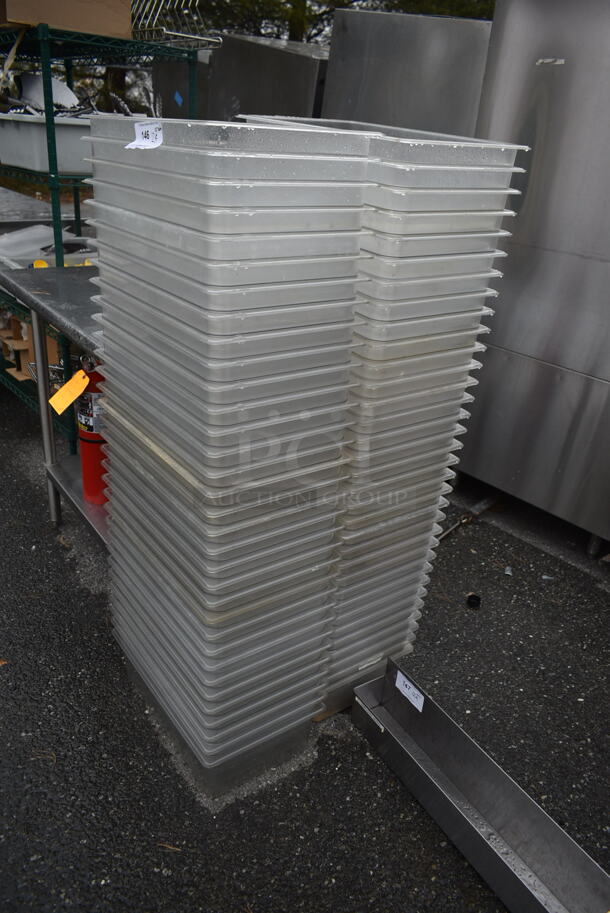 ALL ONE MONEY! Lot of 66 Clear Poly Bins - Image 2 of 3