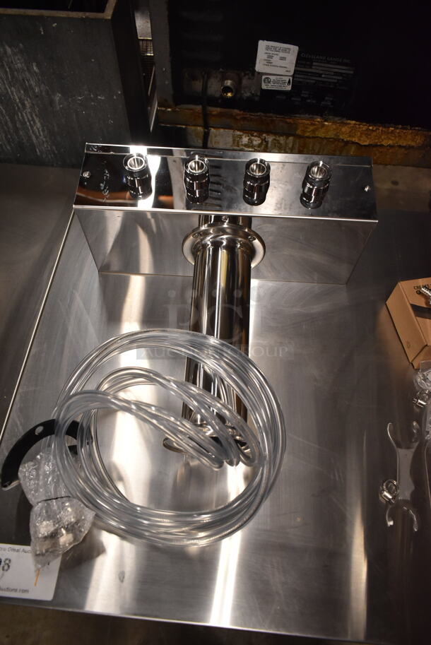 BRAND NEW SCRATCH AND DENT! 2023 Avantco 178UDD48HC Double Tap Kegerator Beer Dispenser - Black, (2) 1/2 Keg Capacity. 115 Volts, 1 Phase. Tested and Working! - Image 4 of 11