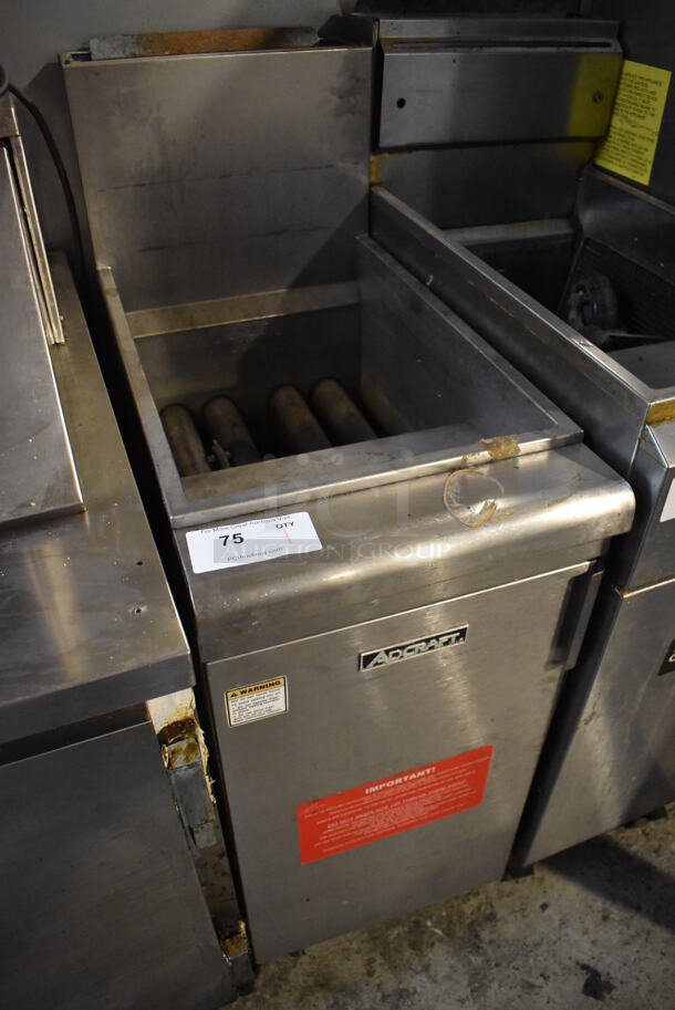 Adcraft Stainless Steel Commercial Floor Style Natural Gas Powered Deep Fat Fryer. 16x32x48 - Image 3 of 6