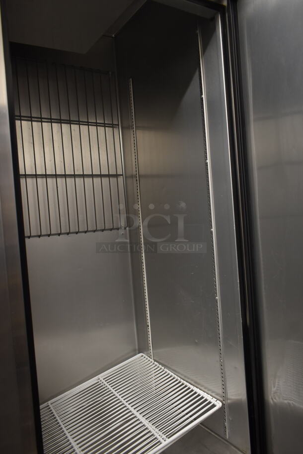 2017 True T-49F-HC Stainless Steel Commercial 2 Door Reach In Freezer w/ Poly Coated Racks on Commercial Casters. 115 Volts, 1 Phase. Tested and Powers On But Does Not Get Cold - Image 7 of 7