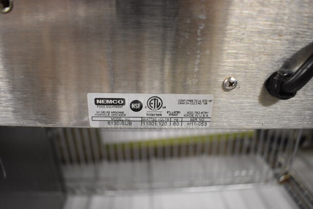 2011 Nemco Model 6130-SUB Stainless Steel Commercial Countertop Food Warmer. 120 Volts, 1 Phase. 17x15x10.5. Tested and Working! - Image 4 of 4