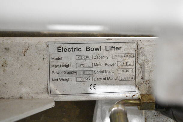 2023 CU030 Metal Commercial Battery Powered 440 Pound Capacity Automatic Bowl Lift. Comes w/ Key! Tested and Working! - Image 7 of 7