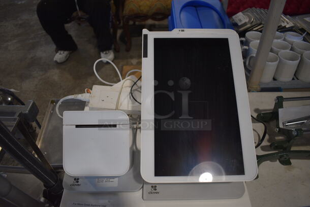 Clover Model C500 14" POS Monitor, Clover, Model P550 Receipt Printer, 2 Touch Pay Units and Metal Cash Register - Image 2 of 6