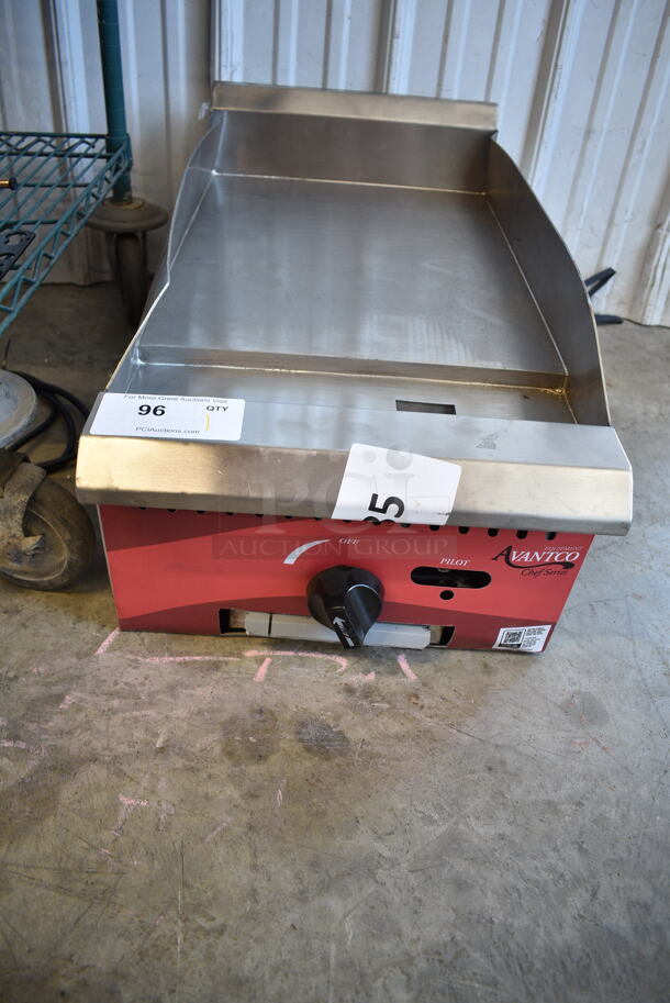 BRAND NEW SCRATCH AND DENT! 2023 Avantco 177CAG15MG Chef Series CAG-15-MG 15" Countertop Gas Griddle with Manual Controls. 30,000 BTU - Image 8 of 8