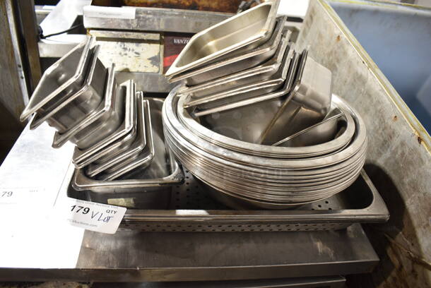 ALL ONE MONEY! Lot of Various Stainless Steel Drop In Bins and Bowls.  - Image 1 of 6