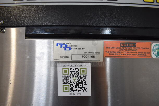 FBD Model FBD564 RC Stainless Steel Commercial Countertop 4 Flavor Slushie Machine on Stainless Steel Soda Station w/ 5 Cup Dispensers and 2 Doors. 208-230 Volts, 1 Phase. 36x42x79 - Image 9 of 9