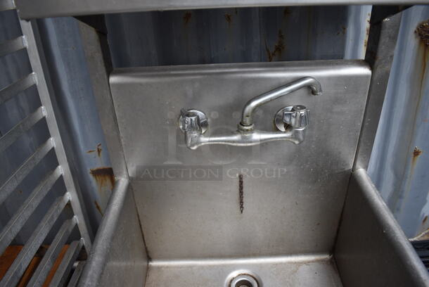 Stainless Steel Commercial Single Bay Sink w/ Double Over Shelf. 25x25x51 - Image 4 of 6