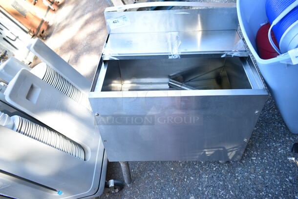 Stainless Steel Ice Bin. 