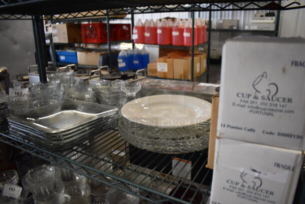 ALL ONE MONEY! Tier Lot of Various Items Including Glass Bowls, Plates and BRAND NEW IN BOX Espresso Saucers - Image 7 of 8
