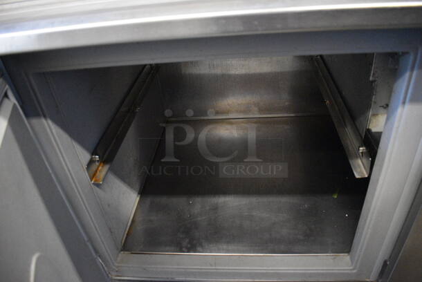 Randell DPM102L Stainless Steel Commercial Prep Table on Commercial Casters. 115 Volts, 1 Phase. 102x34x51. Tested and Powers On But Does Not Get Cold - Image 11 of 12