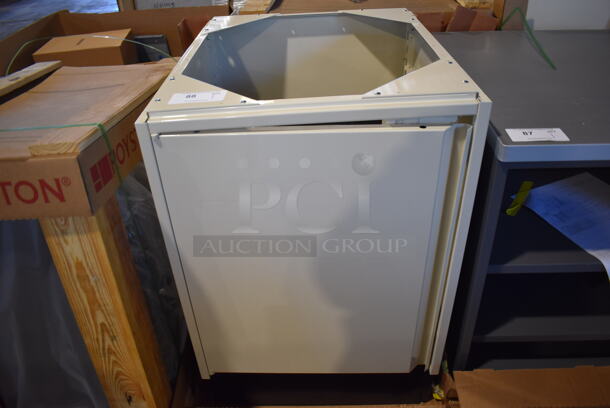BRAND NEW! Royston 60015379-012 Metal Single Door Cabinet w/ Trash Can and Dolly. 24x29x35