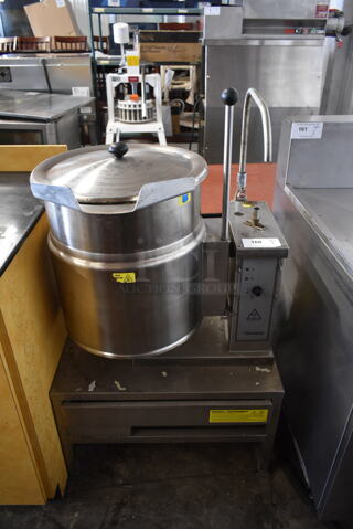 Cleveland KET-12-T Stainless Steel Commercial Electric Powered 12 Gallon Steam Kettle Tilting Kettle. 200-208/240 Volts, 1/3 Phase.