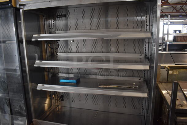 Oasis B42 Commercial Open Air Refrigerated Reach In Merchandiser With Shelves and Wood/Steel Trim on Commercial Casters. 208-240V/1 Phase - Image 4 of 6