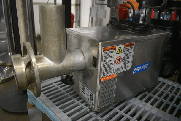 2016 Model KG-12FS Stainless Steel Commercial Countertop Meat Grinder. 115 Volts, 1 Phase. 11.5x23x17. Tested and Working! - Image 4 of 5